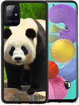 Smartphone Hoesje Geschikt voor Samsung Galaxy A51 Bumper Hoesje met Zwarte rand Panda