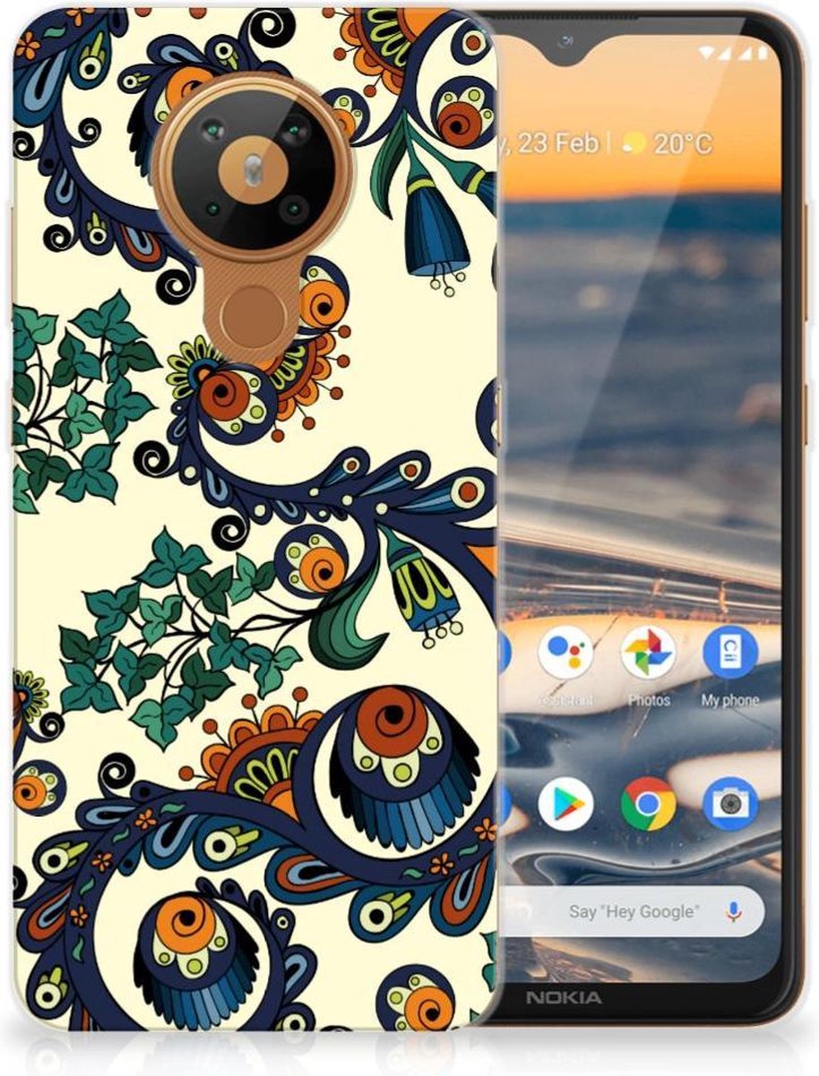 Siliconen Hoesje Nokia 5.3 Barok Flower