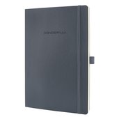 notitieboek Sigel Conceptum Pure softcover A4 donkergrijs geruit SI-CO318