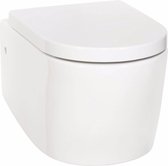 Saqu Sky Comfort Combi-pack Hangtoilet - met Open Spoelrand Incl. Luxe Toiletbril - WC Pot - Toiletpot - Hangend Toilet
