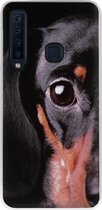 ADEL Siliconen Back Cover Softcase Hoesje Geschikt voor Samsung Galaxy A9 (2018) - Teckel Hond