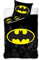 Carbotex Dekbedovertrek Batman 140 X 200 Cm Zwart/geel Groot