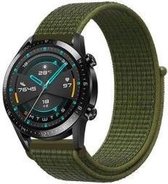 Geschikt voor Huawei Watch GT nylon band - olijf - 42mm