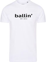 Ballin Est. 2013 - Heren Tee SS Tapered Fit Shirt - Wit - Maat M