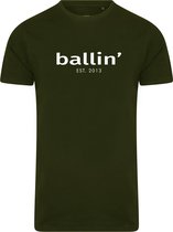 Ballin Est. 2013 - Heren Tee SS Tapered Fit Shirt - Groen - Maat XXL