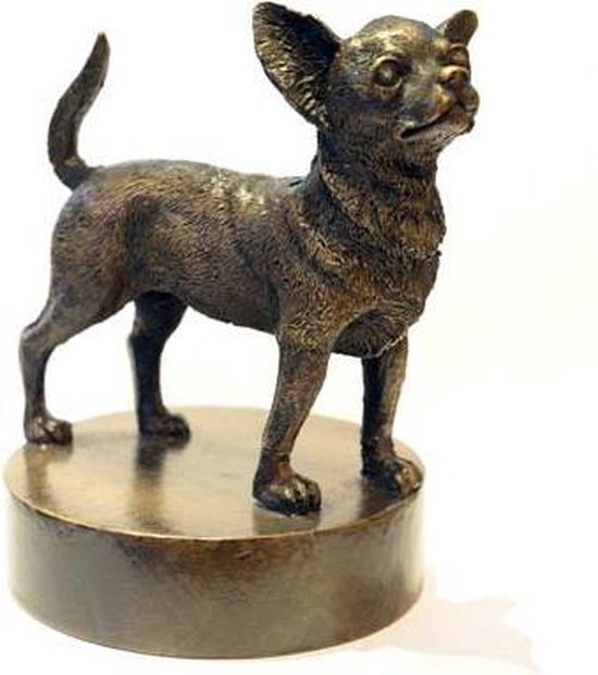 Chihuahua - Verbronsd Honden Asbeeld Dieren Urn Voor Uw Geliefde Hond