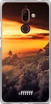 Nokia 7 Plus Hoesje Transparant TPU Case - Sea of Clouds #ffffff