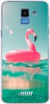 Samsung Galaxy J6 (2018) Hoesje Transparant TPU Case - Flamingo Floaty #ffffff