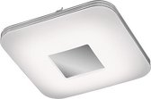 LED Plafondlamp - Trion Vonys - 25W - Aanpasbare Kleur - Dimbaar - Afstandsbediening - Vierkant - Mat Chroom - Kunststof - BES LED