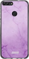 Huawei P Smart (2018) Hoesje Transparant TPU Case - Lilac Marble #ffffff