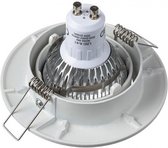Led Inbouwspot - GU10 - 5.5 watt inclusief rond MR16 inbouwarmatuur wit kantelbaar met kliksysteem - 2700K