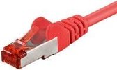 CAT6 S/FTP (PIMF) patchkabel / internetkabel 0,25 meter rood - netwerkkabel