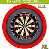Dartbord Verlichting Voordeelpakket Pro + Blade 5 + Dartbordverlichting Basic XL(Rood)