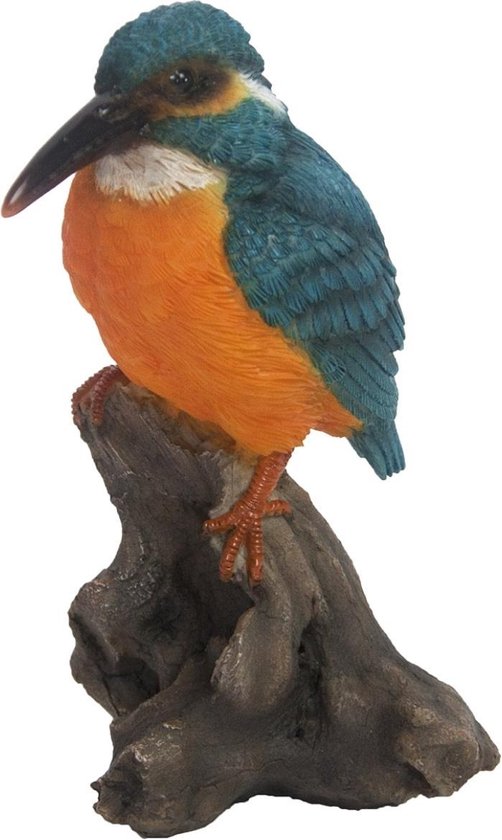 Esschert Design Kingfisher 13,8 X 9,1 Cm Polyrésine Blauw/ orange
