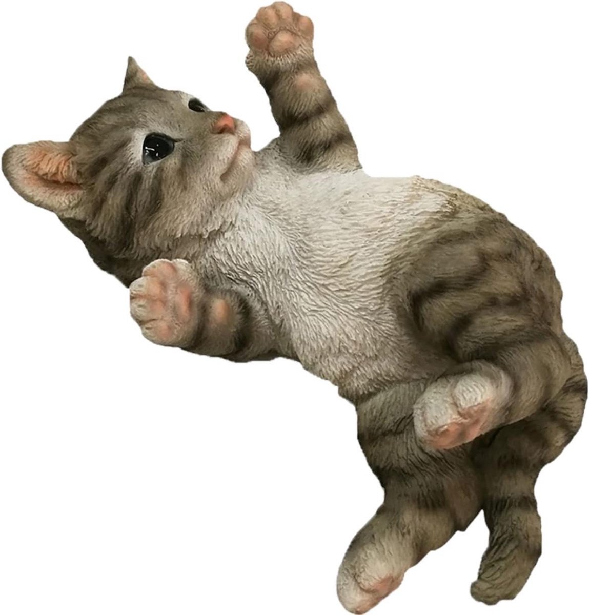 Esschert Design Poes Liggend 19,7 X 12,2 Cm Polyresin Grijs