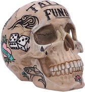 Tattoo Fund - Natural Bone Coloured Traditional Tribal Tattoo Fund Skull
