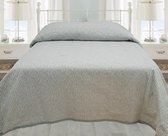 Nightsrest Bedsprei Bambu Milou - Legergroen/Wit - Maat: 270x260cm