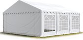 Partytent feesttent 5x6 m tuinpaviljoen -tent ca. 500 g/m² PVC zeil in wit waterdicht