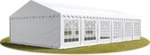 Partytent feesttent 5x12 m tuinpaviljoen -tent ca. 500 g/m² PVC zeil in wit waterdicht