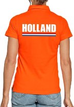 Holland poloshirt / polo t-shirt oranje voor dames - Koningsdag kleding/ shirts XS