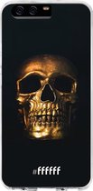 Huawei P10 Hoesje Transparant TPU Case - Gold Skull #ffffff