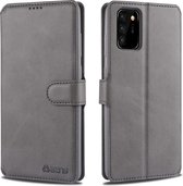 AZNS Samsung Galaxy Note 20 Ultra Book Case Hoesje Wallet Stand Grijs