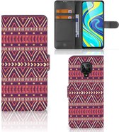 GSM Hoesje Xiaomi Redmi Note 9 Pro | Note 9S Bookcase Aztec Purple