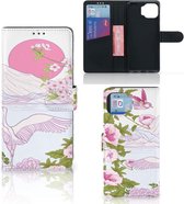 Smartphone Hoesje Motorola Moto G 5G Plus Book Style Case Bird Standing
