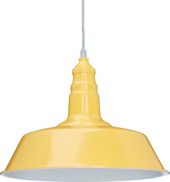 Markeer procent ei Relaxdays hanglamp industrieel - plafondlamp - kleurrijk ontwerp - hang lamp  - geel | bol.com