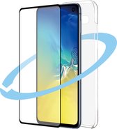 Azuri Samsung Galaxy S10E hoesje - 360 graden - Transparant/Zwart frame