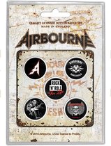 Airbourne Badge/button Boneshaker Set van 5 Multicolours