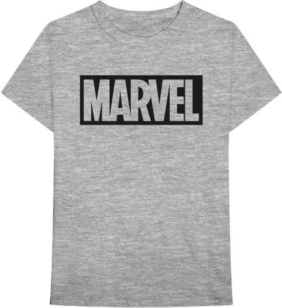 Marvel Heren Tshirt Logo Grijs
