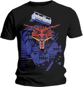 Judas Priest Heren Tshirt -L- Defenders Blue Zwart