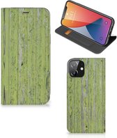 Telefoon Hoesje Geschikt voor iPhone 12 | Geschikt voor iPhone 12 Pro Wallet Case Green Wood