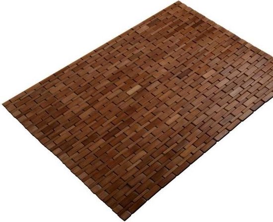 TQ4U Bamboe badmat - sauna mat - 45 x 100 cm - antislip - kleur 