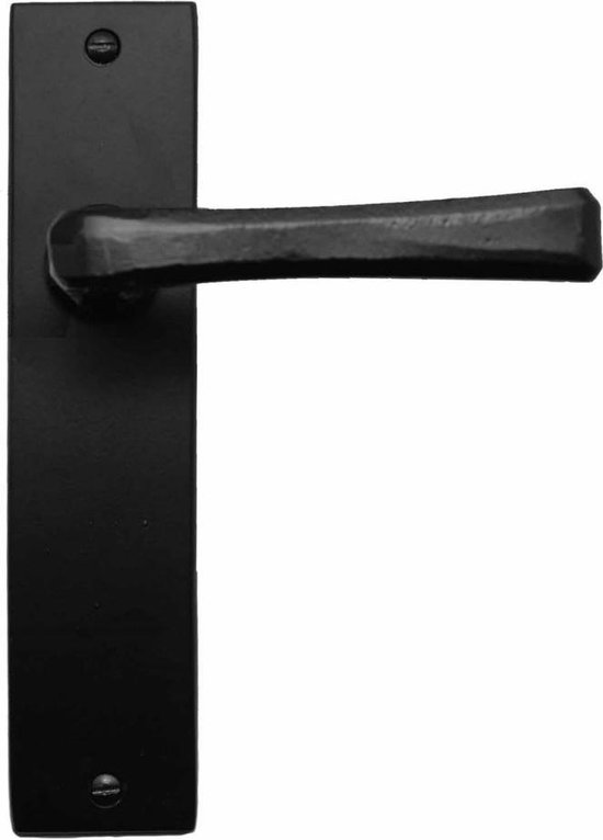 Zeggen Penetratie Minder Deurkruk Mitchell ijzer zwart op Kortschild Blind (zonder sleutelgat) 176 x  105 x 3 mm... | bol.com