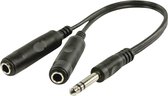 Valueline Vlap23110b0.20 6.35 mm To 2x 6.35 mm Stereo  Splitter Cable 0.2 M