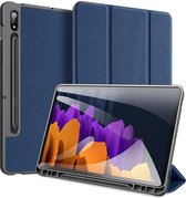 Dux Ducis Domo Series Samsung Galaxy Tab S7 Plus Tri-fold Hoes Blauw