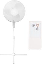 Ventilator - Aigi Lunom - Statiefventilator - Afstandsbediening - Staand - Rond - Mat Wit - Kunststof - BES LED