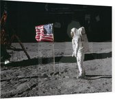 Armstrong photographs Buzz Aldrin (maanlanding) - Foto op Plexiglas - 90 x 60 cm