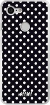 Google Pixel 3 Hoesje Transparant TPU Case - Onyx Dots #ffffff