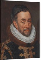 Portret van Willem I, prins van Oranje, Adriaen Thomasz. Key - Foto op Canvas - 75 x 100 cm