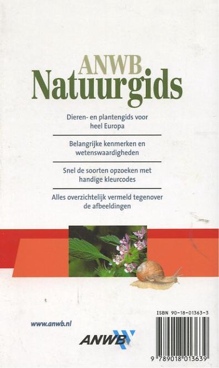 Anwb Natuurgids - back cover