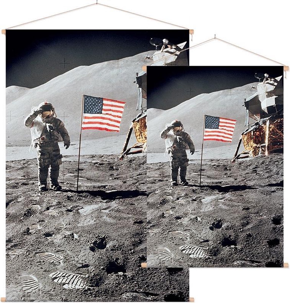 Astronaut Saluting Flag