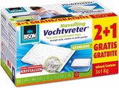 Bison navulzak - neutraal - voor Bison Airmax vochtvreter - 3 x 1 kg - promopack 2 + 1