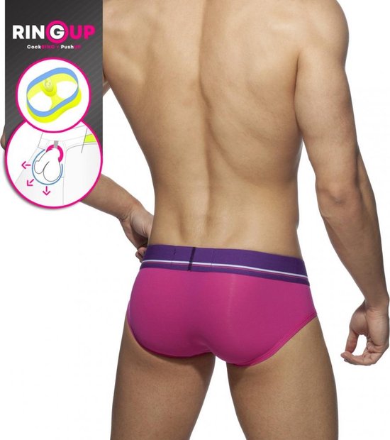 Addicted Cockring C Through Brief Roze Maat Xl Heren Ondergoed Erotisch Heren 2803