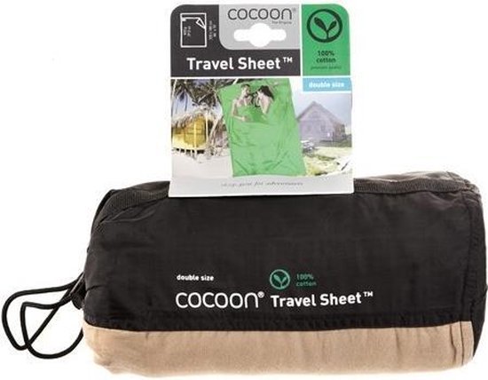 Cocoon Travelsheet katoen - lakenzakken - khaki van Cocoon — afbeelding 4