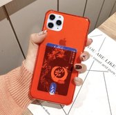 Apple iPhone 11 Back Cover Telefoonhoesje | Rood | TPU hoesje | Pasjeshouder