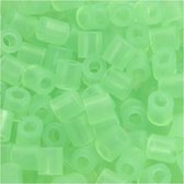 Strijkparels, afm 5x5 mm, gatgrootte 2,5 mm, neon groen (25), medium, 6000stuks