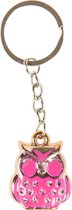 Lg-imports Sleutelhanger Uil Junior 3,5 Cm Roze